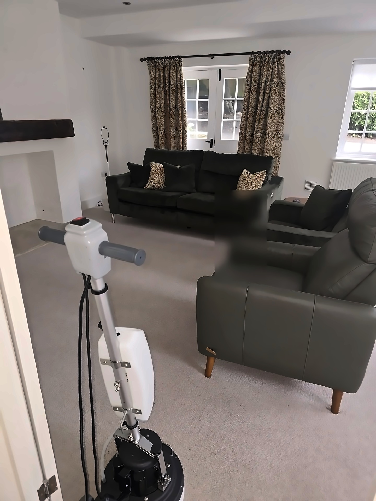End of tenancy clean — professional cleaning equipment at the property